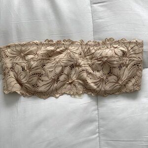 Aerie Lace Bandeau in Tan